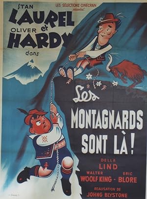 "LES MONTAGNARDS SONT LÀ ! (SWISS MISS)" Réalisé par John BLYSTONE en 1938 avec Stan LAUREL et Ol...