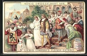 Bild des Verkufers fr Sammelbild Liebig, Knig Drosselbart, Nr. 6, Hochzeit zum Verkauf von Bartko-Reher