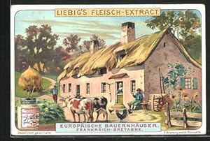 Bild des Verkufers fr Sammelbild Liebig, Europische Bauernhuser, Frankreich - Bretagne zum Verkauf von Bartko-Reher