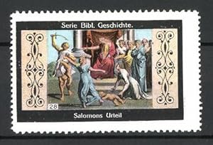 Seller image for Reklamemarke Serie: Bibl. Geschichte, Bild 28, Salomons Urteil for sale by Bartko-Reher