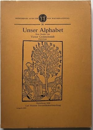 Seller image for Unser Alphabet. Eine Studie. for sale by Antiquariat Lohmann