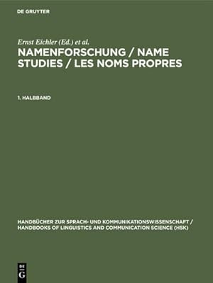 Imagen del vendedor de Namenforschung / Name Studies / Les noms propres. 1. Halbband a la venta por Rheinberg-Buch Andreas Meier eK