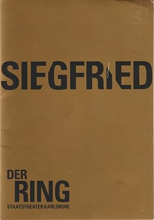 Immagine del venditore per Programmheft Richard Wagner SIEGFRIED DER RING Premiere 10. Juni 2017 Grosses Haus Spielzeit 2016 / 2017 Heft 387 venduto da Programmhefte24 Schauspiel und Musiktheater der letzten 150 Jahre