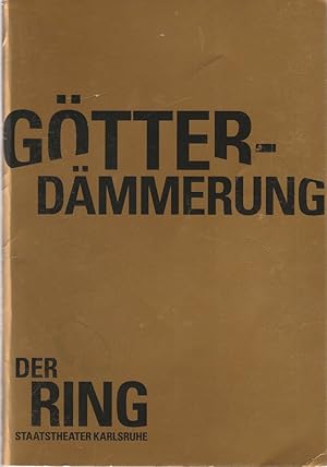 Imagen del vendedor de Programmheft Richard Wagner GTTERDMMERUNG DER RING Premiere 15. Oktober 2017 Spielzeit 2017 / 2018 Heft 405 a la venta por Programmhefte24 Schauspiel und Musiktheater der letzten 150 Jahre