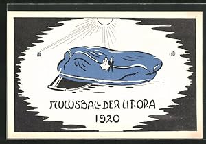 Bild des Verkufers fr Knstler-Ansichtskarte Mulusball der Lit. Op. A. 1920, studentische Szene, das Studium als Grundfeste fr die Zukunft zum Verkauf von Bartko-Reher