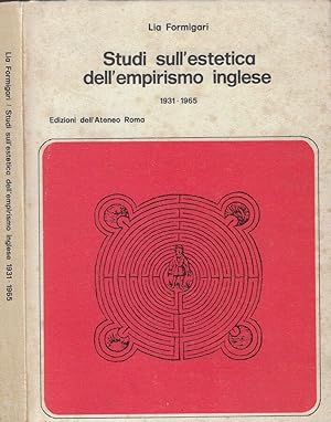 Bild des Verkufers fr Studi sull'estetica dell'empirismo inglese 1931-1965 zum Verkauf von Biblioteca di Babele