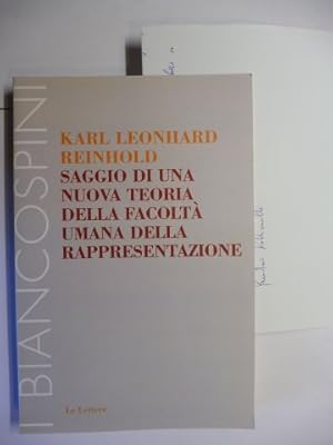 Imagen del vendedor de KARL LEONHARD REINHOLD - SAGGIO DI UNA NUOVA TEORIA DELLA FACOLTA UMANA DELLA RAPPRESENTAZIONE. + AUTOGRAPH (BRIEF) *. a la venta por Antiquariat am Ungererbad-Wilfrid Robin