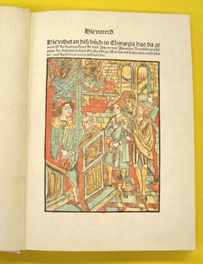 Bild des Verkufers fr Buch der Cirurgia. PLUS: Introduction [ softcover, in English, 48 pages ]. zum Verkauf von Frans Melk Antiquariaat