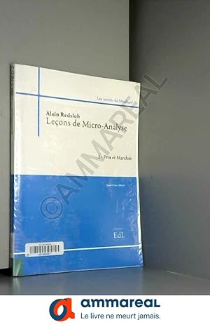 Image du vendeur pour Leons de micro-analyse: 2 volumes mis en vente par Ammareal