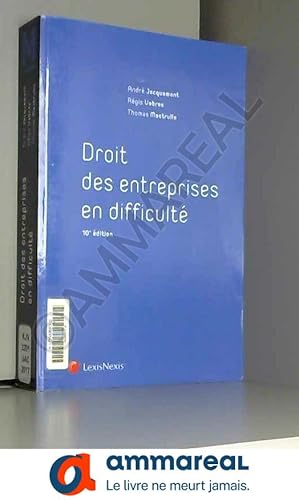 Imagen del vendedor de Droit des entreprises en difficult a la venta por Ammareal