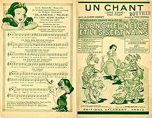 "UN CHANT" du film "BLANCHE-NEIGE ET LES SEPT NAINS" Paroles anglaises de Larry MOREY / Musique d...