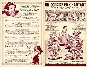 "UN SOURIRE EN CHANTANT" (du film "BLANCHE-NEIGE ET LES 7 NAINS) Paroles anglaises de Larry MOREY...
