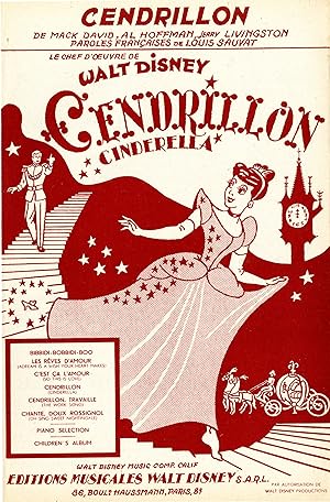 "CENDRILLON" du film "CENDRILLON" de Walt DISNEY (1939) / Paroles anglaises et musique de Mack DA...