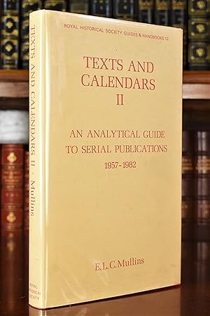 Seller image for TEXTS AND CALENDARS II AND ANALYTICAL GUIDE TO SERIAL PUBLICATIONS 1957-1982 for sale by Lost Time Books