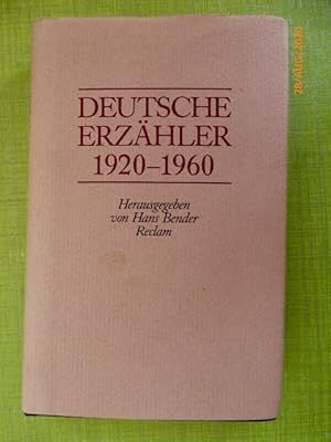 Imagen del vendedor de Deutsche Erzhler 1920-1960. (= RUB 8044) a la venta por Der-Philo-soph