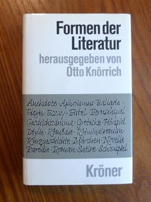 Bild des Verkufers fr Formen der Literatur : in Einzeldarstellungen. (Krners Taschenausgabe ; Bd. 478) zum Verkauf von Der-Philo-soph