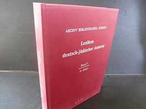 Bild des Verkufers fr Lexikon deutsch-jdischer Autoren. Band 1: A - Benc. zum Verkauf von Der-Philo-soph