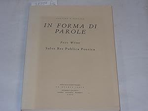 Paul Wühr. Salve Res Publica Poetica. In forma di parole. SIGNIERT. (deutsch/ italienisch). /Anno...