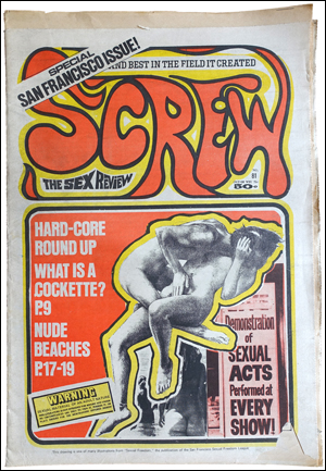 Seller image for Screw : The Sex Review, No. 81 (September 21, 1970) for sale by Specific Object / David Platzker