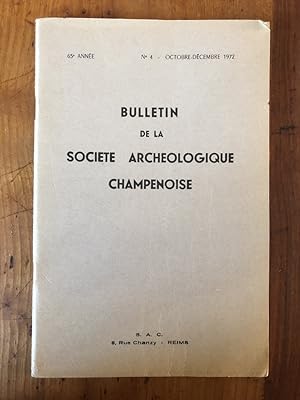 Image du vendeur pour Bulletin de la socit archologique champenoise N4 de 1972 mis en vente par Librairie des Possibles