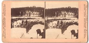 Stereo-Fotografie Underwood, Underwood, New York, Ansicht Oslo-Holmenkollen / Norge, Skispringen,...