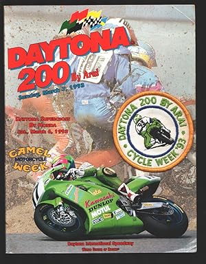 Daytona Int'l Speedway AMA 200 Motorcycle Race Program 3/7/1995-Race info & stats-Scott Russell-V...
