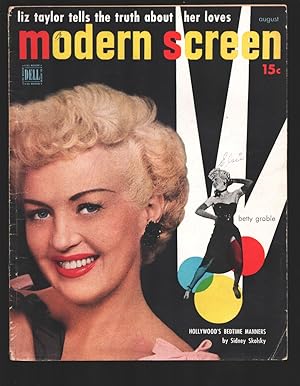 Modern Screen 8/1951-Dell-Betty Grable cover & story-John Wayne-Gary Cooper-John Agar-Ruth Roman-VG