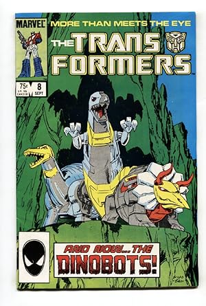 Transformers #8 1985-1st appearance of DINOBOTS-comic book NEWSSTAND