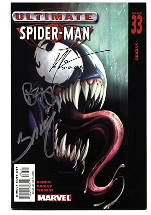 ULTIMATE SPIDER-MAN #33 2003 1st cover Ultimate Venom-3X SIGNED!