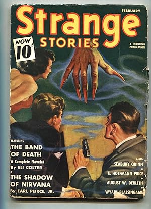 Bild des Verkufers fr Strange Stories 2/1941- Horror Pulp-Band of Death- Shadow of Nirvana VG zum Verkauf von DTA Collectibles