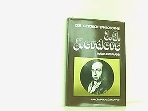 Seller image for Zur Geschichtsphilosophie Johann Gottfried Herders. [Von Jnos Rathmann]. for sale by Book Broker