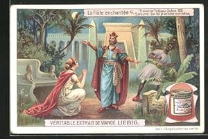 Image du vendeur pour Sammelbild Liebig, La flte enchante 4, Triosme Tableau-Scne VIII, Sarastro, Sur toi je veillerai moi-mme mis en vente par Bartko-Reher