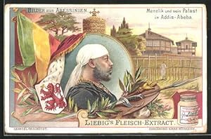 Seller image for Sammelbild Liebig, Bilder aus Abessinien, Menelik und sein Palast in Addis-Abeda for sale by Bartko-Reher