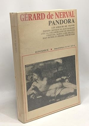 Imagen del vendedor de Pandora - les amours de Vienne --- édition critique de Jean Senelier a la venta por crealivres