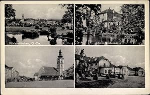 Ansichtskarte / Postkarte Waizenkirchen Oberösterreich, Schloss Weidenholz, Marktplatz, Kirche, T...