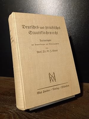 Reichs- und preußisches Staatskirchenrecht. Sammlung der religions- und kirchpolitischen Gesetze ...