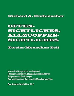 Imagen del vendedor de Offensichtliches, Allzuoffensichtliches. Zweier Menschen Zeit, Teil 2 a la venta por moluna