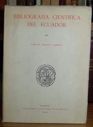 Seller image for BIBLIOGRAFIA CIENTIFICA DEL ECUADOR for sale by Fbula Libros (Librera Jimnez-Bravo)