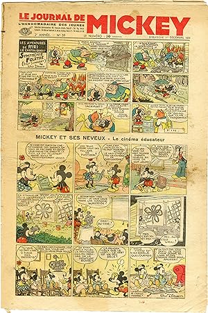 "LE JOURNAL DE MICKEY N° 59 (1/12/1935)" MICKEY ET SES NEVEUX : Le cinéma éducateur
