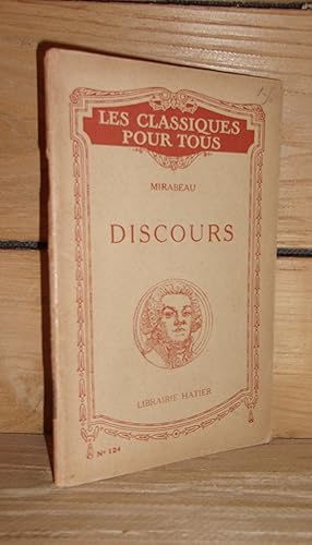 Seller image for DISCOURS (extraits) for sale by Planet'book