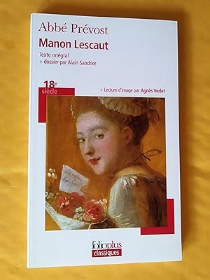 Bild des Verkufers fr Manon Lescaut + dossier par Alain Sandrier, +lecture d'image par Agns Verlet zum Verkauf von Claudine Bouvier