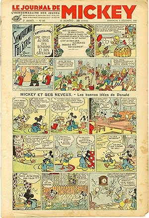 "LE JOURNAL DE MICKEY N° 60 (8/12/1935)" MICKEY ET SES NEVEUX : Les bonnes idées de Donald