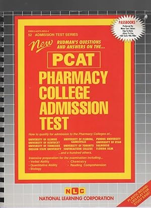 Seller image for PHARMACY COLLEGE ADMISSION TEST for sale by The Reading Well Bookstore