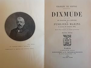 DIXMUDE . Un chapitre de l'histoire des Fusiliers Marins en BELGIQUE en 1914 .