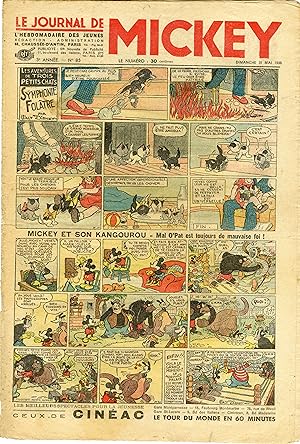 "LE JOURNAL DE MICKEY N° 85 (31/5/1936)" MICKEY ET SON KANGOUROU : Mal O'Pat est toujours de mauv...