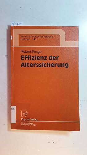 Immagine del venditore per Effizienz der Alterssicherung venduto da Gebrauchtbcherlogistik  H.J. Lauterbach