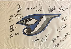 Toronto Blue Jays Banner/Flag 2005 (Signed by 15 players, including HOF Roy Halladay)