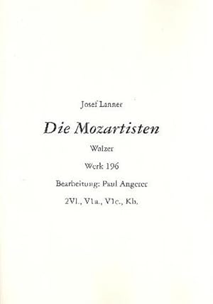 Bild des Verkufers fr Die Mozartisten op.196fr 2 Violinen, Viola, Violoncello und Kontraba : Stimmen zum Verkauf von AHA-BUCH GmbH