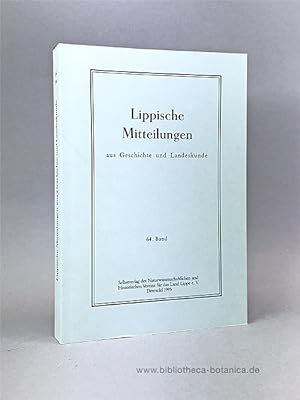 Seller image for Lippische Mitteilungen aus Geschichte und Landeskunde. 64. Band. for sale by Bibliotheca Botanica