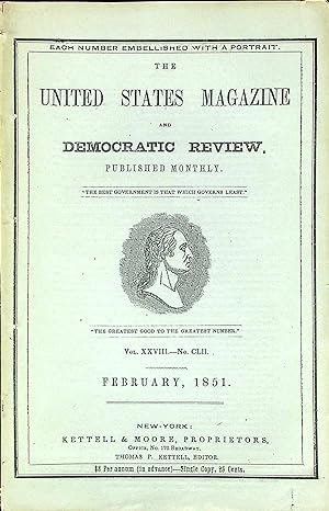 Bild des Verkufers fr The United States Magazine and Democratic Review February 1851 zum Verkauf von Wonder Book